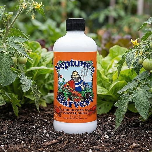 Neptune’s Harvest Organic Crab & Lobster Shell Multi-Purpose Liquid Fertilizer (2-0-2) - 18oz Pint - Rich in Nutrients Soil Fertilizer - Plant Food for Lawns, Gardens, and Vegetables