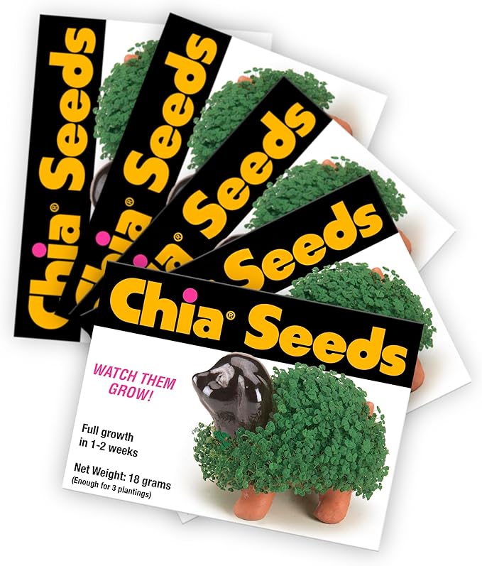 Chia Seed Packet, 5 Count (Chia pet not Included)
