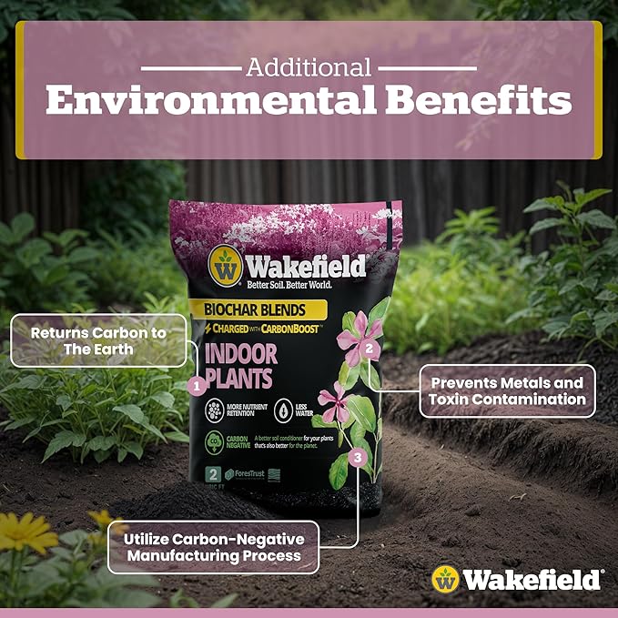 Wakefield Biochar Potting Mix & Indoor Plant Soil - 2 Quart
