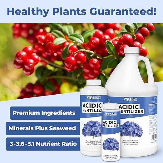Acidic Fertilizer for Acid-Loving Plants, Works Great for Hydrangeas, Blueberries, and Gardenia, Liquid Fertilizer by TPS Plant Foods, 1 Gallon (128 oz)