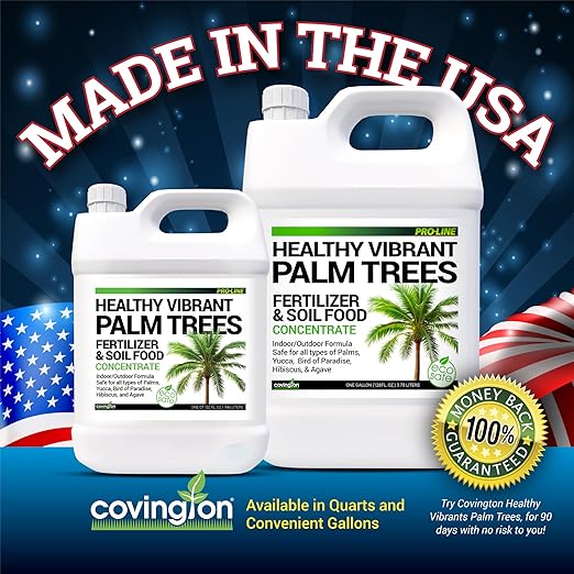 Best Liquid Palm Tree Fertilizer – Indoor Outdoor Plant Food for All Types – Slow Release Fertilizer – Liquid Plant Food – Rich Soil Food with Kelp - Made in USA-Gallon