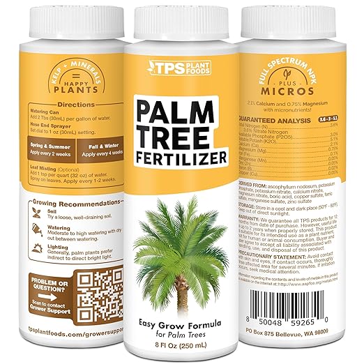 Palm Tree Fertilizer for All Palms and Ferns, Liquid Plant Food, 1 Gallon (128 oz)