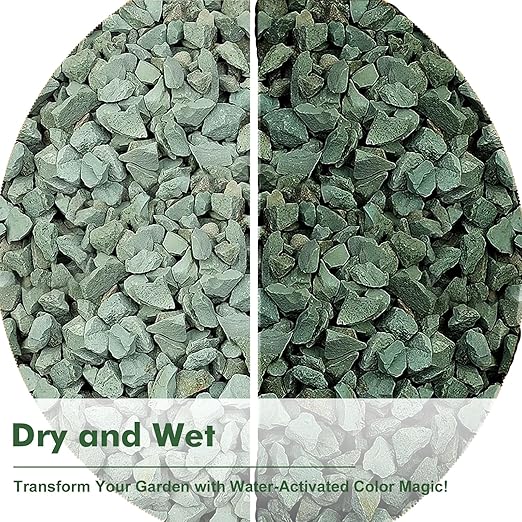 11 lbs Succulent and Cactus Bonsai Pebbles, 6-9mm Decorative Landscaping Stones Natural Garden Gravel Rocks for Indoor Outdoor Plants Aquariums DIY, and Gardening Top Dressing, Green Zeolite