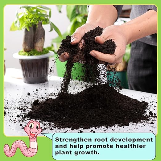 Worm Castings Organic Fertilizer 11 LBS by Doter, All Nature Fertilizer for Gardening, Tomato, Strawberry, Flower, and Herbs