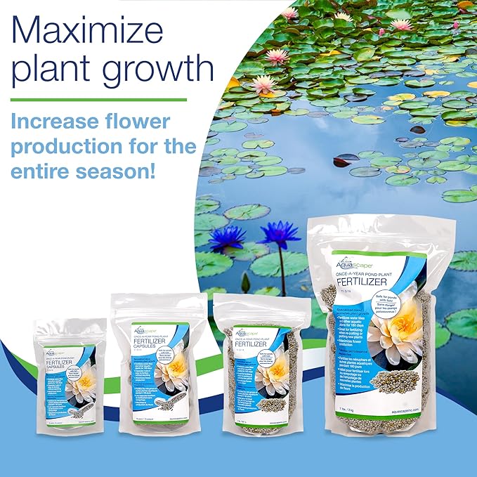 Aquascape Once-A-Year Pond Plant Fertilizer Capsules, 6-Pack, Easy Annual Feeding for Aquatic Plants, Safe for Fish, 89010