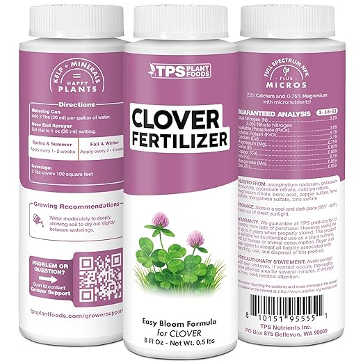 Clover Fertilizer- Liquid Fertilizer for Clover Lawns, Great for Microclover and Dutch White Clover, 1 Gallon