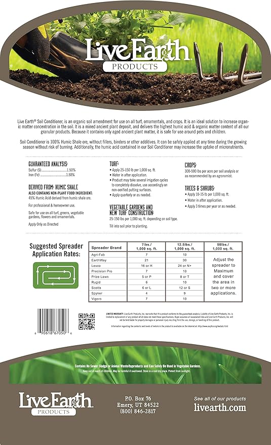 Live Earth Products' Humate Soil Conditioner - 50 lb Bag