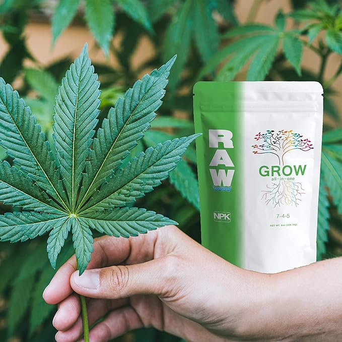 RAW Grow All-in-One Plant Nutrient Fertilizer 7-4-5, 8-Ounce