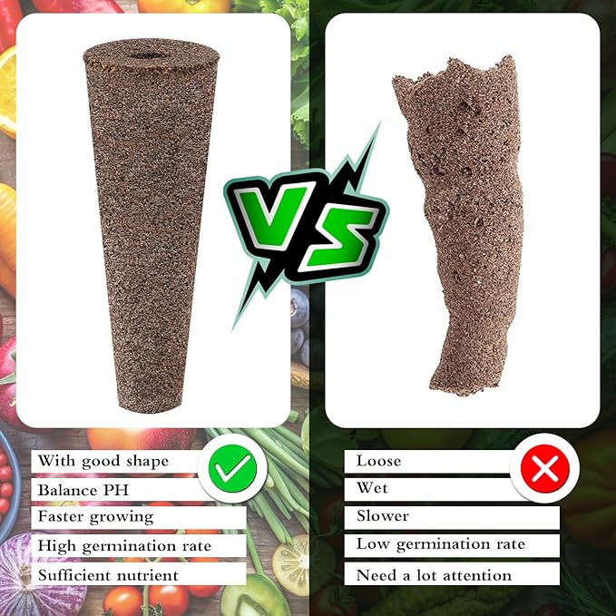 100 Pcs Seed Pods Replacement, Sponges Seed Growth Kit, Grow Sponges for Greenhouses & Germination Equipment, Starter for Indoor Garden System (Black)