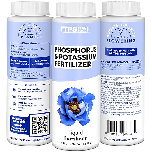 Phosphorus and Potassium Fertilizer, Complete Liquid Phosphorus and Potassium for Plants, 8 oz (250mL)
