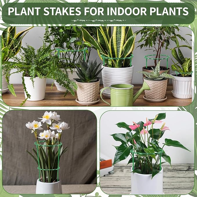 12 Pack Plant Support Stakes Sets - Versatile Plant Cages, Stackable Garden Flower Support, Small Plant Stakes for Indoor Plants,Tomato,Monstera, Peony, Hydrangea, Climbing Plants