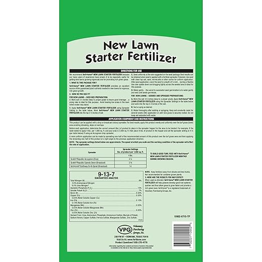 Fertilome (10902) New Lawn Starter Fertilizer 9-13-7 (10 lbs.)