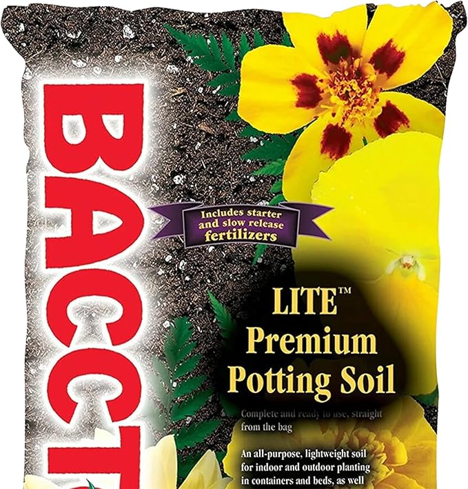 Michigan Peat 1440 Baccto Lite Premium Potting Soil for Gardening, Seed Starting, Propagation, and More, 40 Quart Bag (2 Pack)