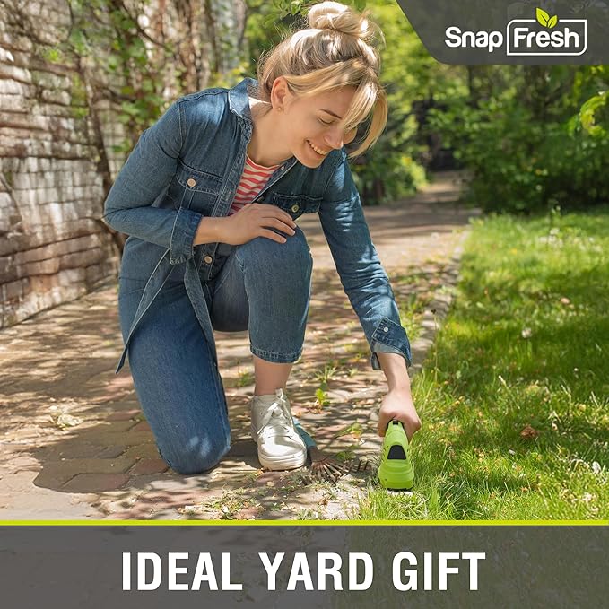 SnapFresh Hedge Trimmer Cordless Grass Shear, 2 in 1 8V Electric Grass Clipper and Hedge Shears with Rotating Head, Handheld Bush Trimmer/Grass Cutter/Shrub Trimming with Battery for Garden & Lawn
