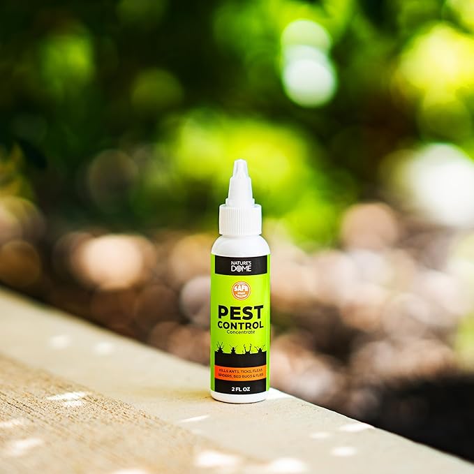 Nature’s Dome Natural Pest Control 2pk – Save & Make 32oz – Plant-Based Bug Killer for Ants, Roaches, Spiders & 40+ Insects – Pet & Child Safe Indoor/Outdoor Essential Oil Spray – Non-Staining