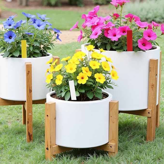 600 Pcs Plant Labels 4 Inch Colorful Plastic Plant Tags and Labels Markers for Outdoor Garden, White Yellow Blue Pink Red Green