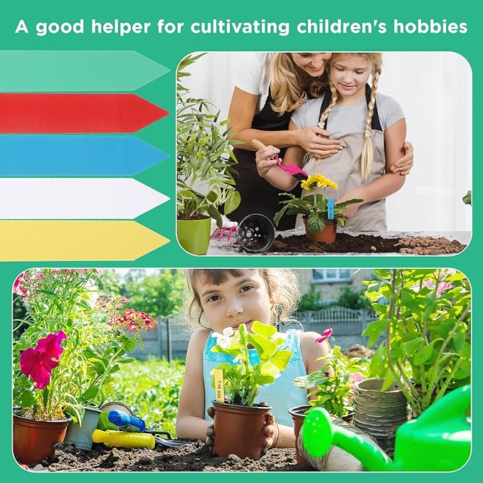 2000 Pcs Plastic Plant Labels 4'' Garden Plant Markers Nursery Name Tags Waterproof Pot Label Stakes Planting Sticks for Seeds Summer Outdoor Indoor Garden Flowers(Mix Color)
