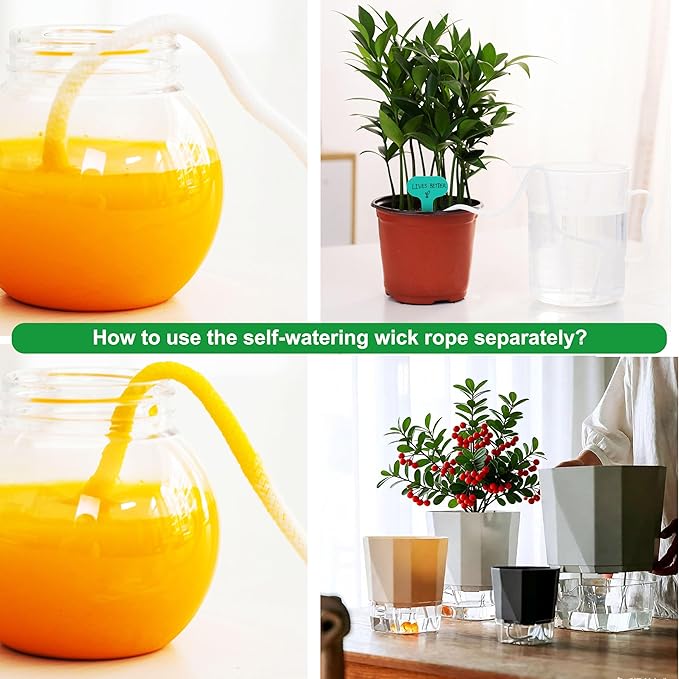 Fabric Grow Bag with Self-watering Base, 4 Pack 5 Gallon Nonwoven Garden Pot with Handle, Automatic Watering Planter, Cloth Plant Container with Self Watering System Tray Saucer Vegetable Fruit Flower