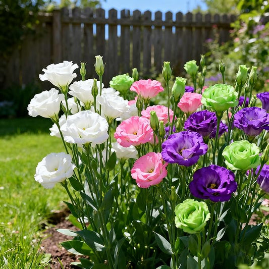 300+ Lisianthus Flower Seeds for Planting, Mixed Color Annual Lisianthus Seeds, Non-GMO Thornless Lisianthus Flowers Seed for Home Garden Outdoor