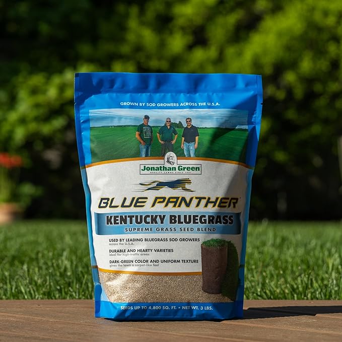 Jonathan Green (11970) Blue Panther Kentucky Bluegrass Grass Seed - Cool Season Lawn Seed (3 lb)