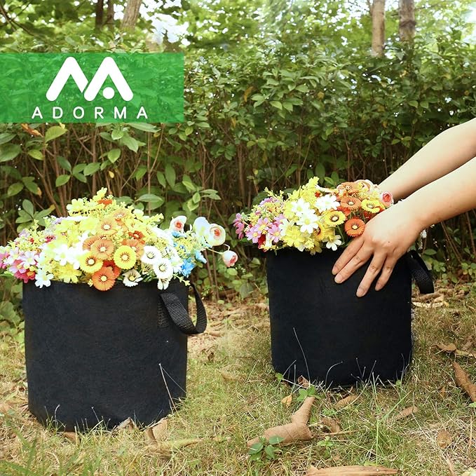 20-Pack 3 Gallon Grow Bags, Heavy Duty Aeration Fabric Pots with Handles,300G Thickened Nonwoven Pots for Plants/Vegetables/Flowers
