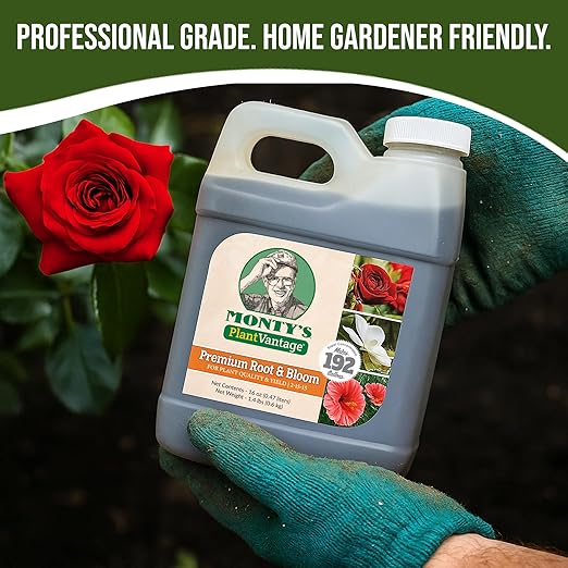 PlantVantage Root & Bloom Liquid Fertilizer - Concentrated Liquid Plant Fertilizer for Strong Roots & Bigger Blooms, Plant Food for Trees, Flowers & Vegetables, Soil or Foliar Application, 16 oz