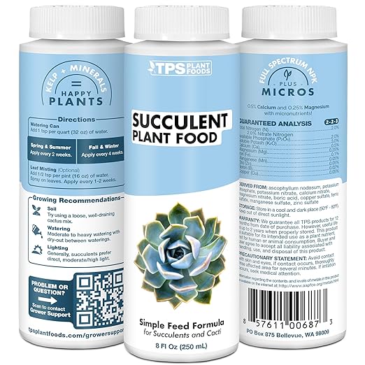 Succulent Plant Food – Gentle Liquid Fertilizer for Succulents & Cactus, 32 oz