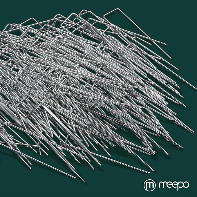 Garden Stakes, 150-Piece 6 Inch Never Rust Galvanized Landscape Staples, 5X Sharper Durable Stakes for Gardening, Tent, Weed Barrier, Outdoor Yard Decoration, Plant Cover
