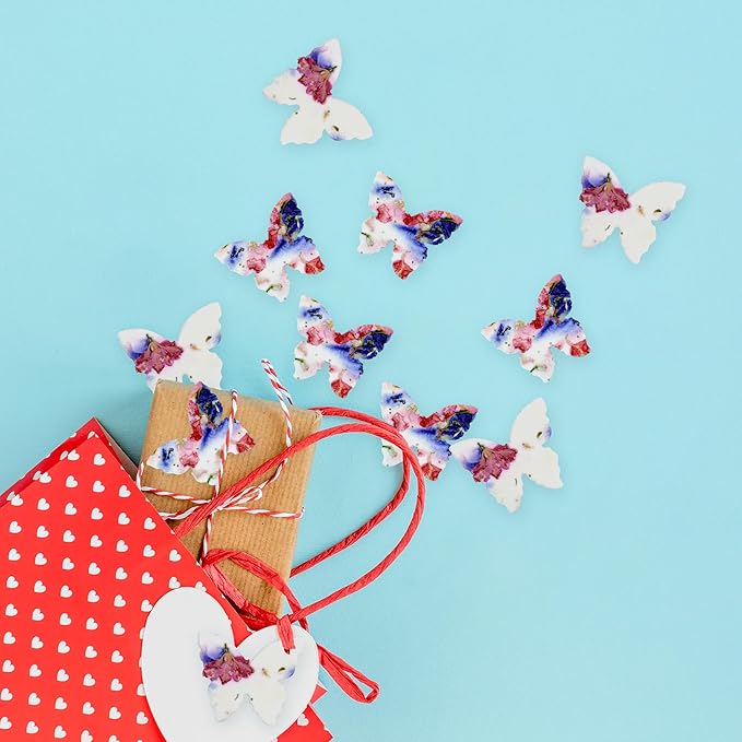 50pcs Small Pink & Purple Butterfly Seed Paper – Plantable & Writable Wildflower, Gift for Mom This Mother’s Day, Use for Shower Favors Weddings, Party Favors or Life Events