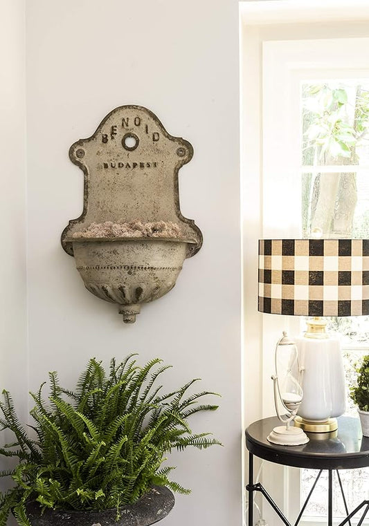 Creative Co-Op Reproduction of Vintage Iron Wall Water Fountain