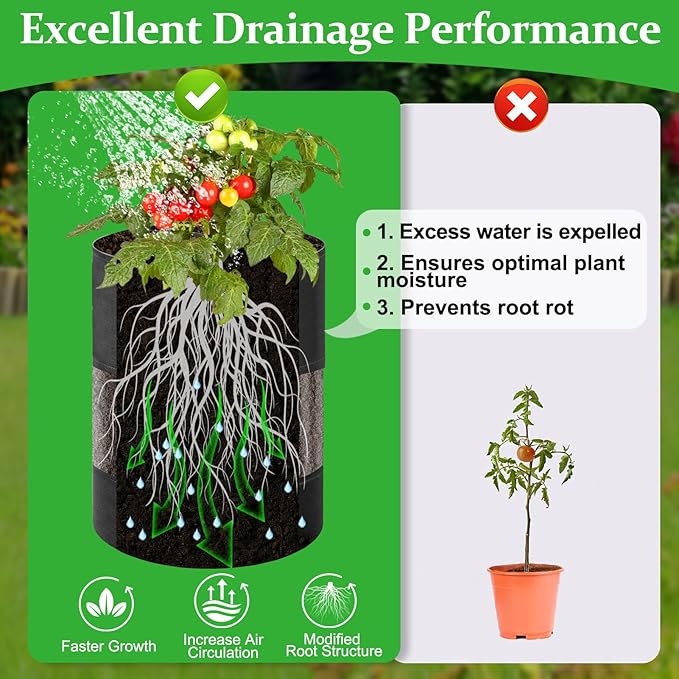 3 Pack 10 Gallon 360°Visible Potato Grow Bags,Heavy Duty Thickened Nonwoven Fabric Planter Bags with 2 Clear Harvest Windows&Removable Shading Cover,Reinforced Handles,Vegetable Grow Bags with Labels