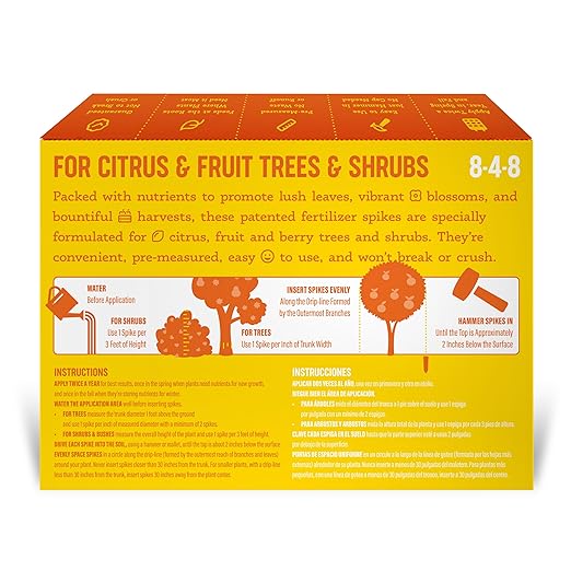 Fertilizer Spikes for Citrus & Fruit Trees & Shrubs (12 Spikes - 3.0 Lbs)