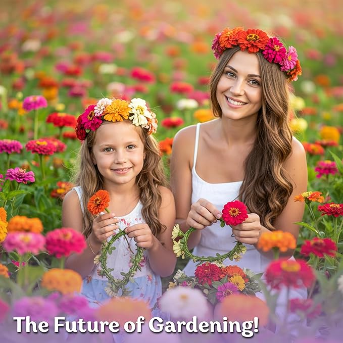 KVITER 550 Cut and Come Again Zinnia Seeds for 2026 (Zinnia elegans) — Pumila Double Blooms Zinnia Mix, Heirloom & Non GMO — Ideal Cut Flower Seeds for Planting in Garden, Containers, Cutting Beds