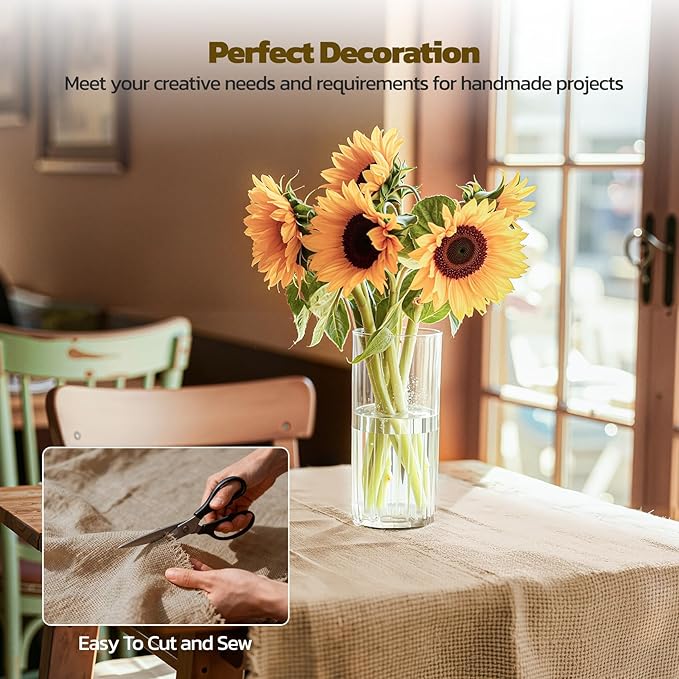 40 Inch x 160 Feet Garden Burlap Fabric - Heavy Duty Burlap Roll, High Density Jute Fabric Natural Burlap for Plant Protection, Weed Barrier, Wedding Decor and DIY Crafts