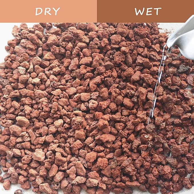 Lava Rocks for Plants -100% Pure Volcanic Rock No Dyes or Chemicals-Best Lava Stones Top Dressing for Cacti Succulents Plants,Bonsai (Red, 20LBS)