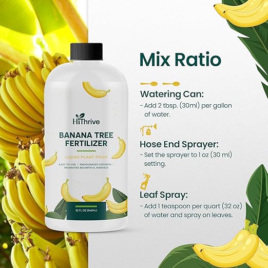 32oz Plant Food for Banana Trees Live Plants - Makes 32 Gallons of Banana Tree Fertilizer for Fruit Trees Live Plants - Promotes Lush Growth, Strong Roots, Abundant Harvest & Sweet Fruits