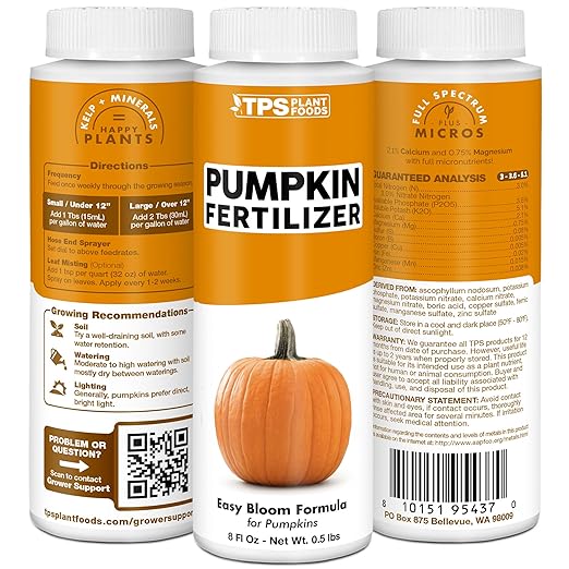 Pumpkin Fertilizer, Complete Liquid Pumpkin Squash and GORD Plant Food, 1 Gallon (128 oz)