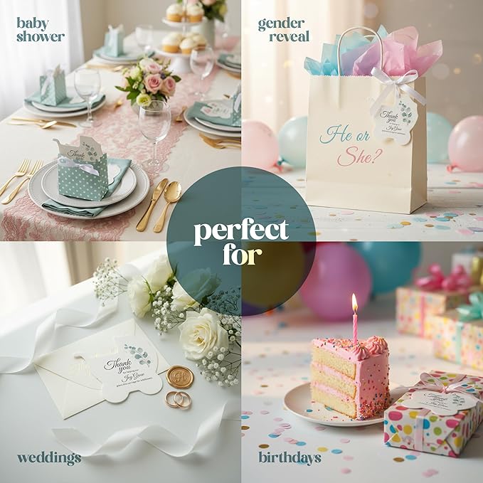 Carriage-Shaped Seed Paper – 12 pcs Green Shower Favors for Guests with Wildflower Seeds, Writable & Plantable, Gender Reveal, Birthday Gifts for Guest