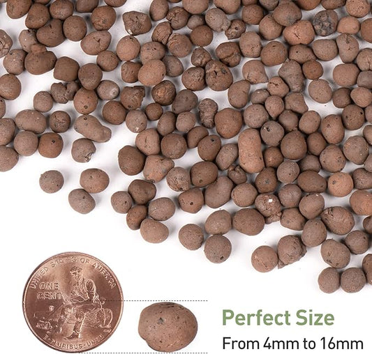 GASPRO 5lb Organic Clay Pebbles for Plants, 100% Natural Leca Balls for Indoor Plants Soil Root Development, Orchid Potting Mix, Drainage and Reusable, 4-16mm