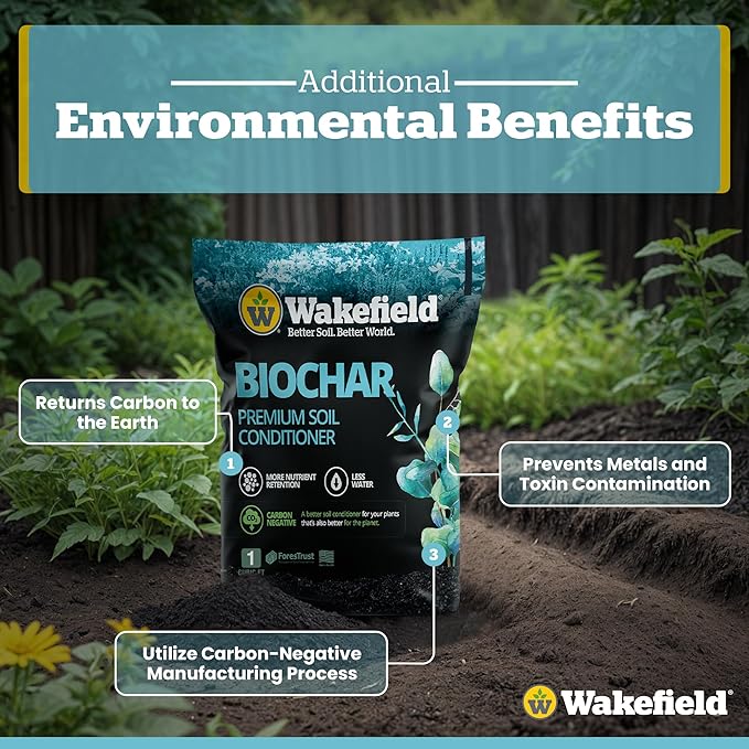 Wakefield Biochar Soil Conditioner for Plants and Lawns One Cubic Foot Bag
