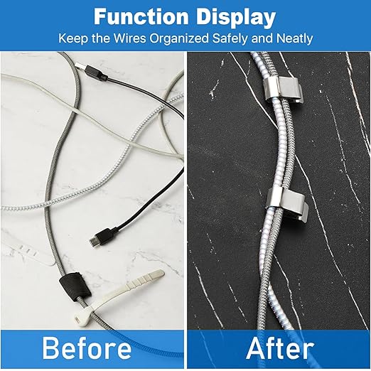 Altivox 100 Pcs 304 Stainless Steel U-Shape Wire Clips, 6mm-6.5mm, Double Wire Trailer Clips, Silver, Perfect for Wiring, Trailers, Boats, Offices