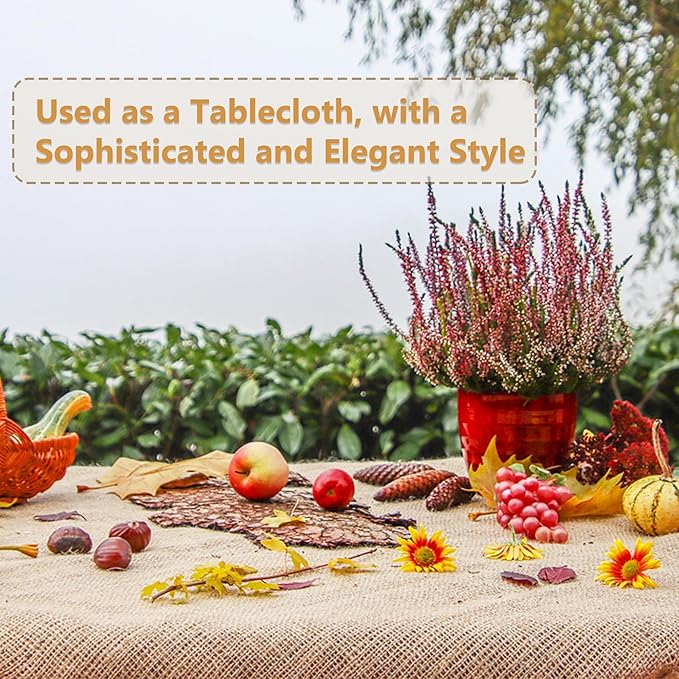 Sunnyglade 40in x 30ft Gardening Burlap Fabric, Winter Frost Natrual Burlap Plant Covers Freeze Protection, Shrub Potted Plants Cold Resistant Blankets, Suitable for Party Home Decorations (40in*30FT)