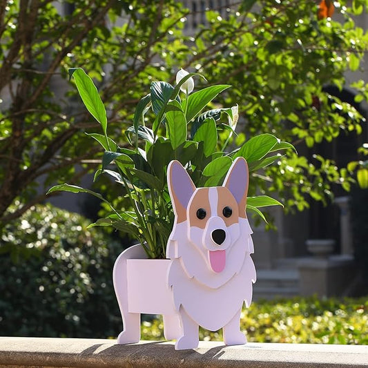 Corgi Gifts for Corgi Lovers, Corgi Dog Planter Plant Pot, Cute Dog Flower Pot for Garden Decoration, Corgi Shape Plant Container Holder for Outdoor Indoor Stuff Gift Small Corgi