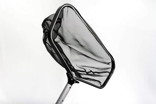 FibroPool Stiff Professional Grade Leaf Rake Skimmer Net, 24" L