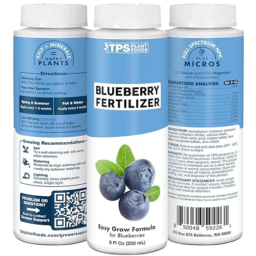 Blueberry Fertilizer – Liquid Fertilizer for Blueberry Bushes & Acid-Loving Plants, 32 oz
