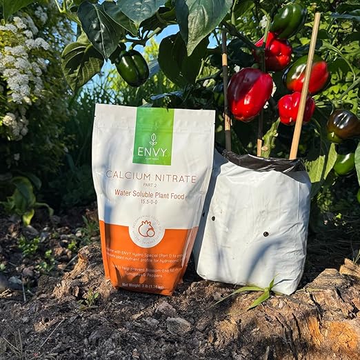 ENVY Solution Grade Calcium Nitrate (15-0-0) Prevents Blossom End-Rot from Calcium Deficiency in Tomatoes & Peppers (3.0 lb)
