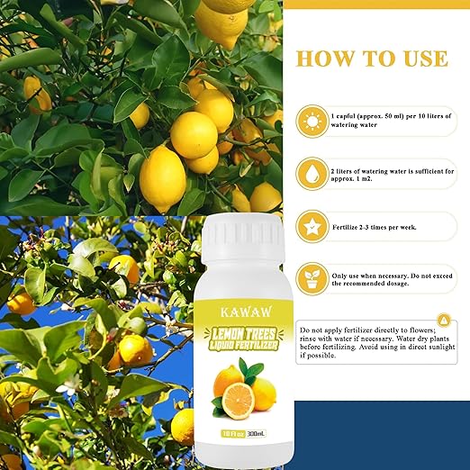 Lemon Tree Fertilizer - Orange, Lemon, Lime, Mango, Avocado - Ideal Micronutrients Plant Food for Tropical Fruit Trees to Grow More Fruit - Garden-Growing Miracle Nutrients, 10 oz