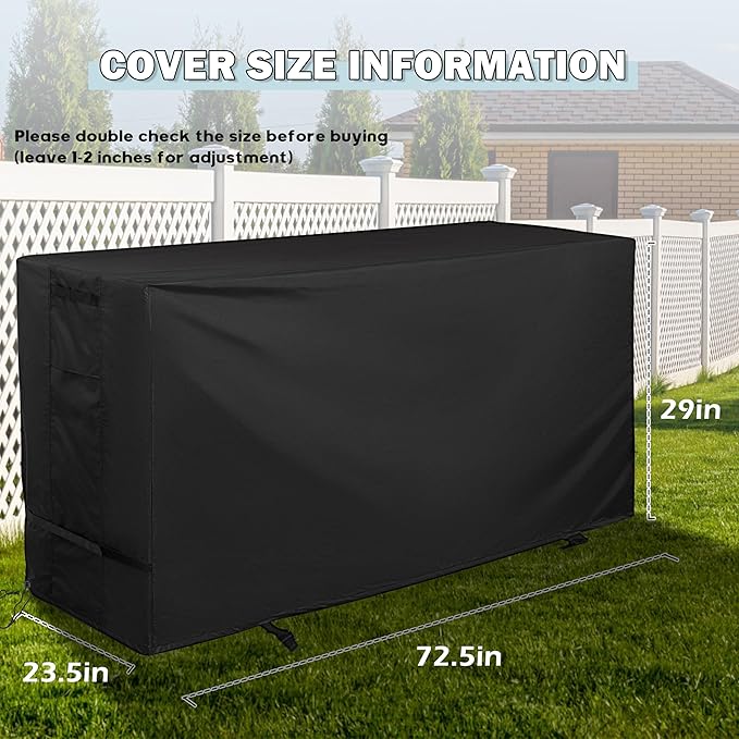 Outdoor Raised Garden Bed Cover for Best Choice Products 72x24x30in Raised Garden Bed, Outdoor Planter Box Stand Cover for Mobile Elevated Wood Planter/Planting Bed