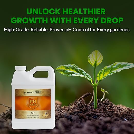 Humboldts Secret pH Down for Plants | Liquid pH Adjuster and Balancer for Soil Coco Hydroponics | Concentrated Phosphoric Acid Solution Supporting Nutrient Uptake and Strong Growth | 2.5 Gallon