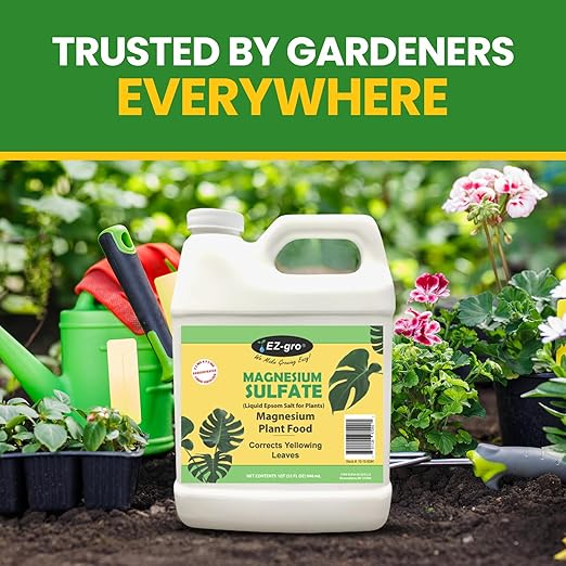 EZ-GRO Epsom Salt for Gardening, 32 oz (Quart) - Professional Grade Epsom Salt with Magnesium Sulfate for Plants